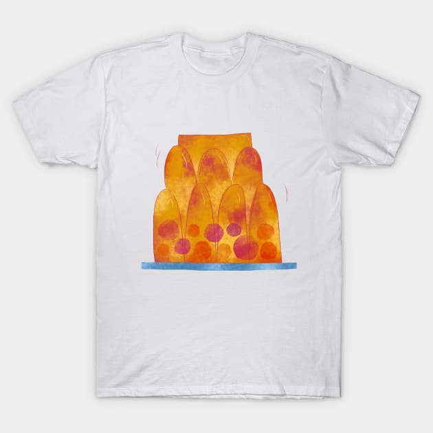 Wobbly Jelly Watercolor Food Art T-Shirt by NicSquirrell